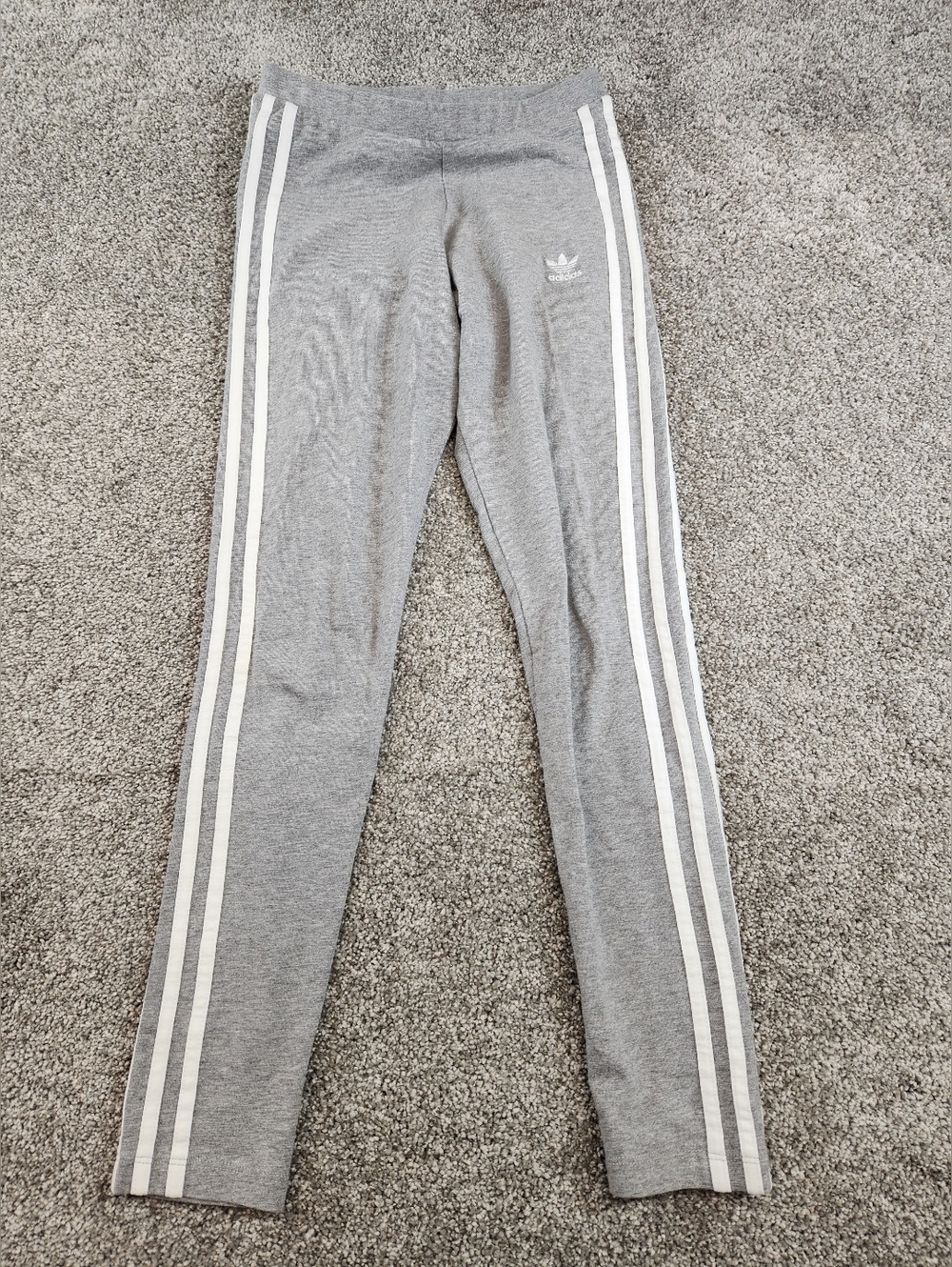 Adidas Women’s 3-Stripes Knit Pants Size XS Grey Heather